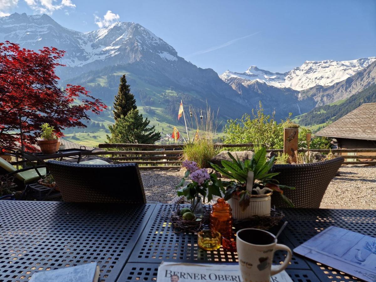 Chalet Gotthelf Gartenstudio, Ferien Mit Hund Adelboden Exterior photo
